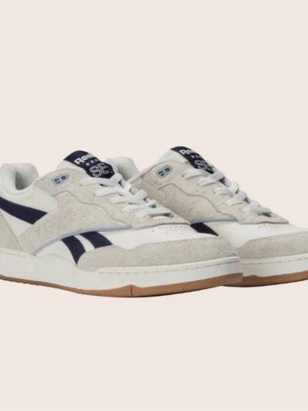 SET Active x Reebok Women's White and Navy Low-Top Sneakers